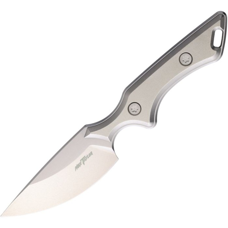 Mike Taylor Knives Skalpel Gray Satin Titanium S45VN Fixed Blade Knife SKTIP