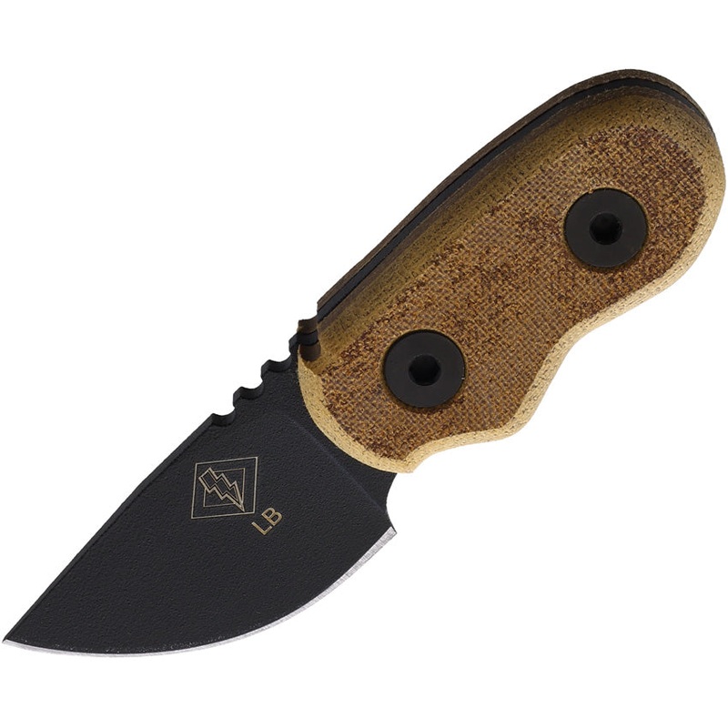 Ranger Knives Little Bird Neck Tan Micarta 1095HC Steel Fixed Blade Knife 9412TM