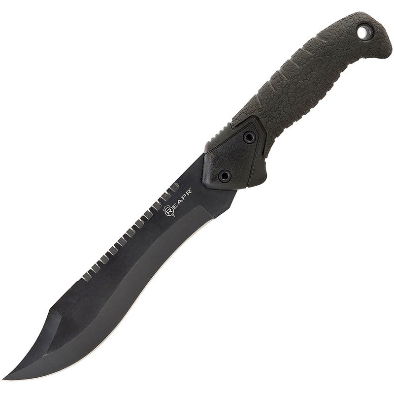 Reapr Tac Bowie Black Smooth TPR Stainless Steel Fixed Blade Knife 11001
