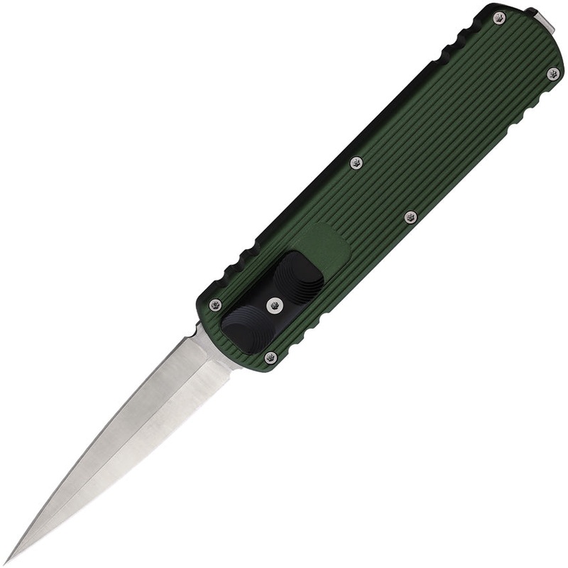 D Rocket Designs Automatic Zulu Knife OTF Green Aluminum Bohler M390 Dagger Blade ZDGN   - On Sale