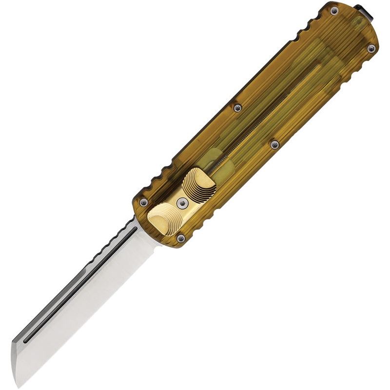 D Rocket Designs Automatic Zulu Knife OTF Ultem & Bronze Aluminum Bohler M390 Blade ZUBU