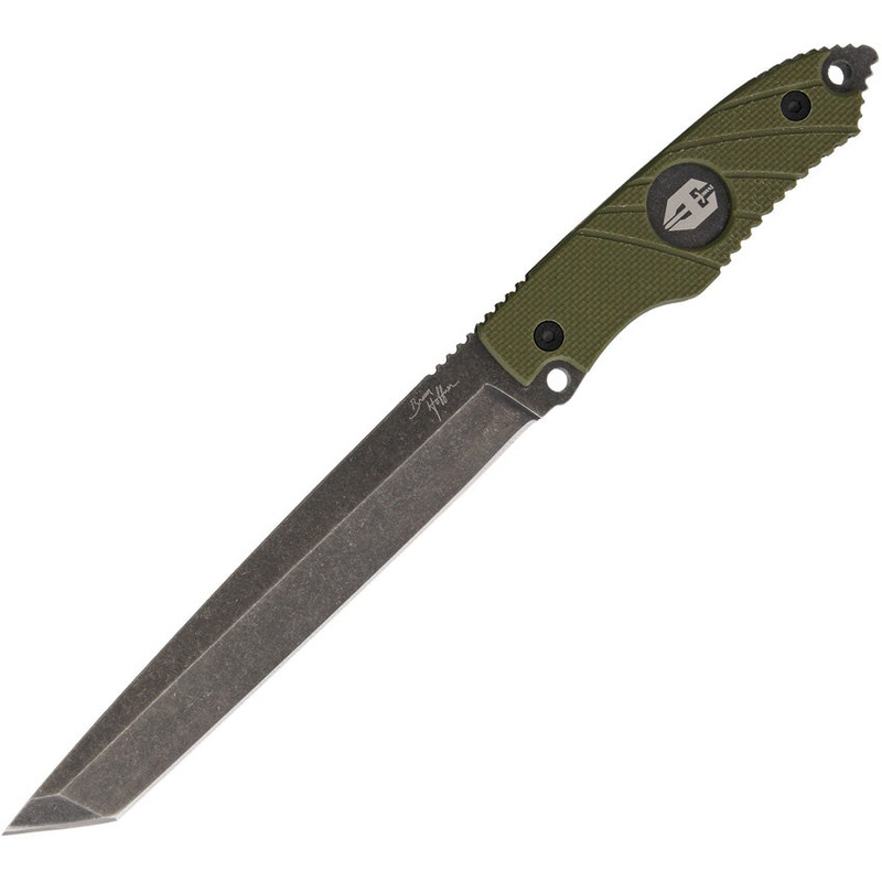 Hoffner Knives Beast Green Smooth G10 440C Stainless Fixed Blade Knife A14