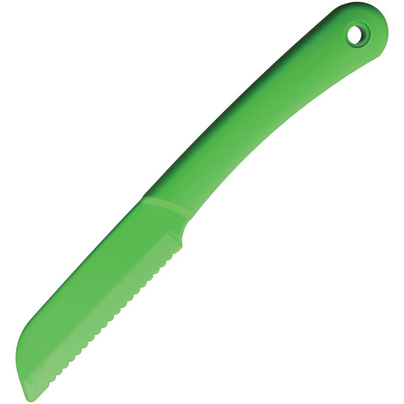 Ontario Utility Green Plastic Serrated Sheepsfoot Fixed Blade Knife 3611