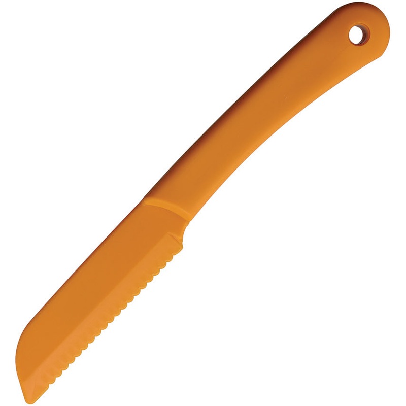 Ontario Utility Orange Plastic Serrated Sheepsfoot Fixed Blade Knife 3602