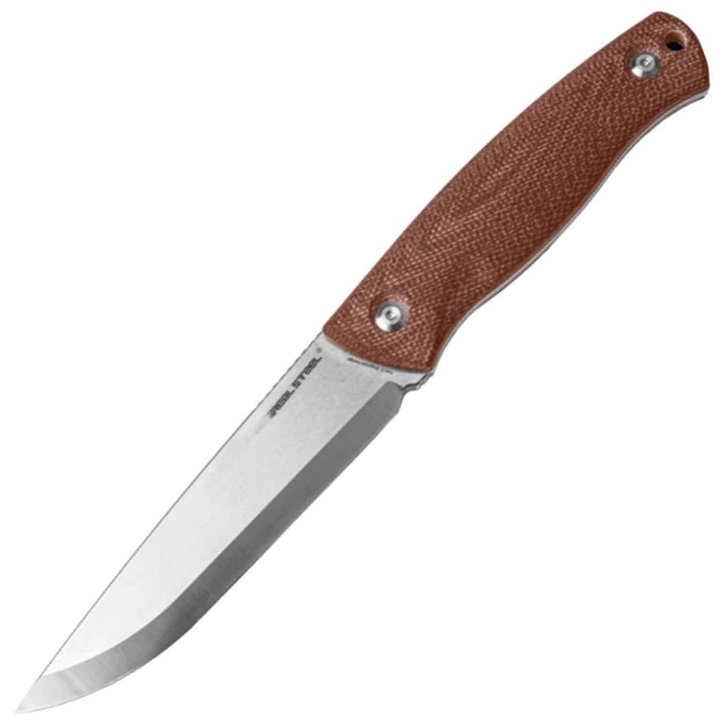 Real Steel Pathfinder Bushcraft Brown Micarta 14C28N Fixed Blade Knife 3851B