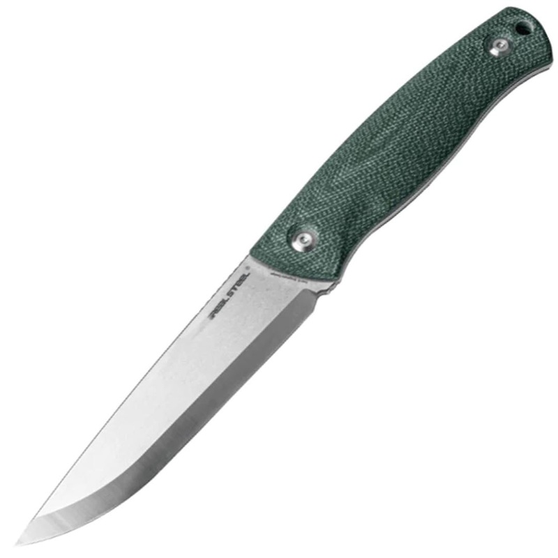 Real Steel Pathfinder Bushcraft Green Micarta 14C28N Fixed Blade Knife 3851G