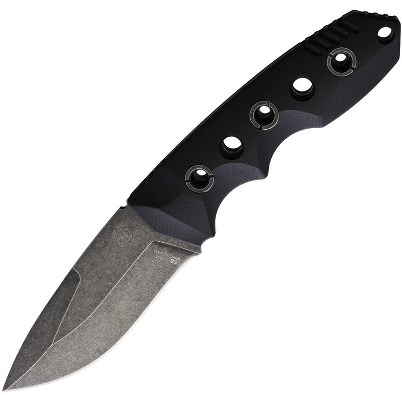 WithArmour Needle Black Smooth G10 440C Stainless Fixed Blade Knife 070BK