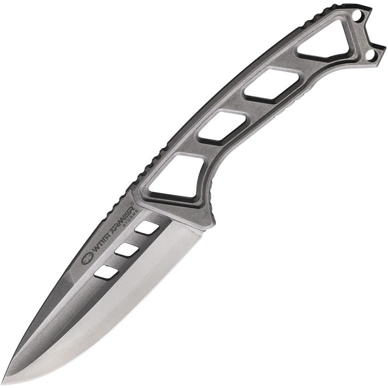 WithArmour Stout Grey Smooth WA Stainless Steel Fixed Blade Knife 105ST   - On Sale