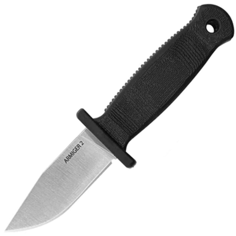 Demko Armiger 2 Black 4034 Stainless Clip Pt Fixed Blade Knife w/ Sheath 09648