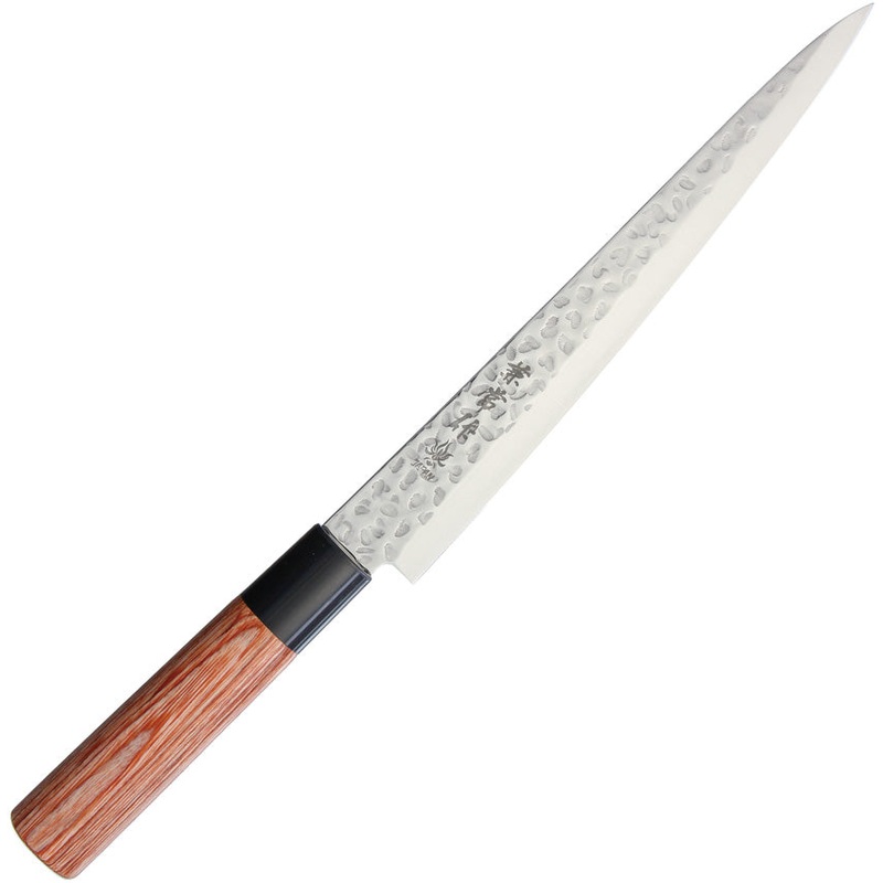 Kanetsune Sujihiki Brown Smooth Wood Stainless Fixed Blade Knife 955