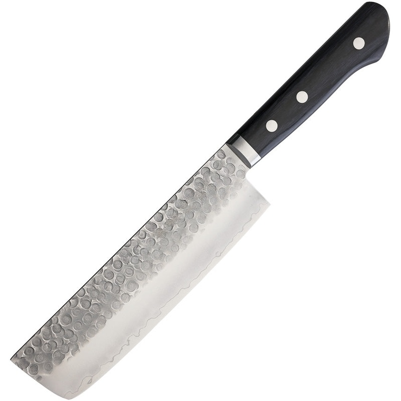 Kanetsune Usubagata Black Plywood Stainless Fixed Blade Knife 946