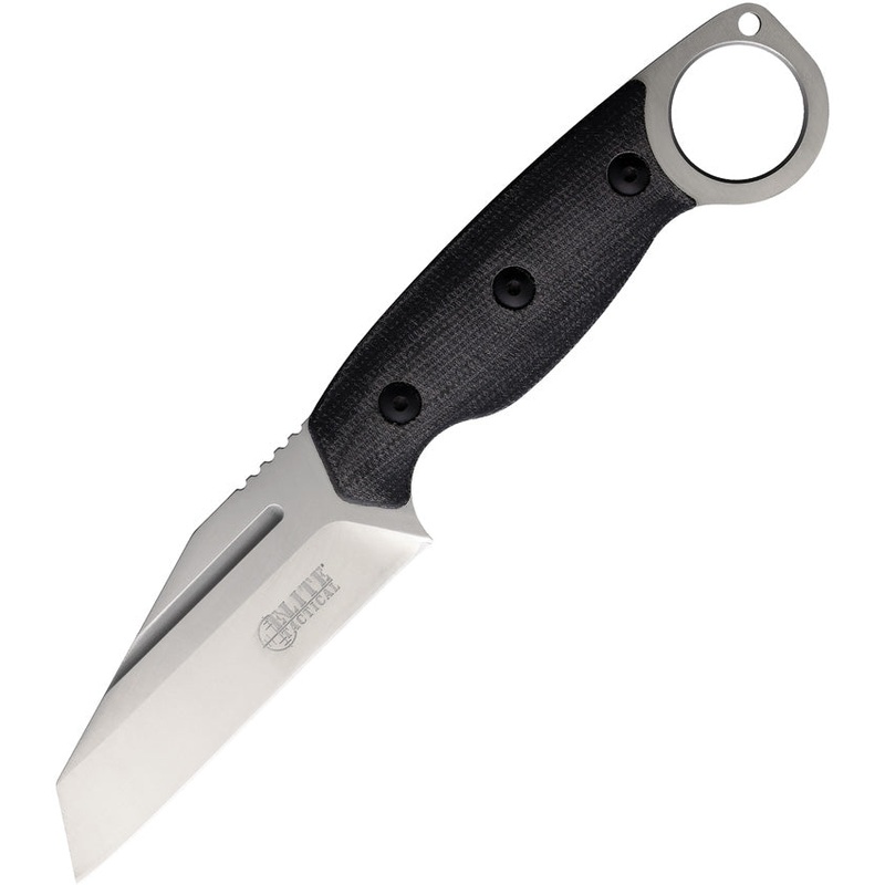 Elite Tactical Liberator Black Micarta D2 Steel Fixed Blade Knife FIX013