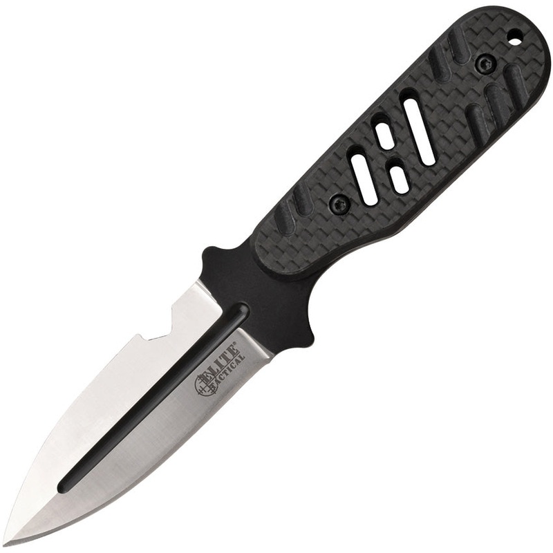 Elite Tactical The Minion Black G10 D2 Steel Fixed Blade Knife FIX008