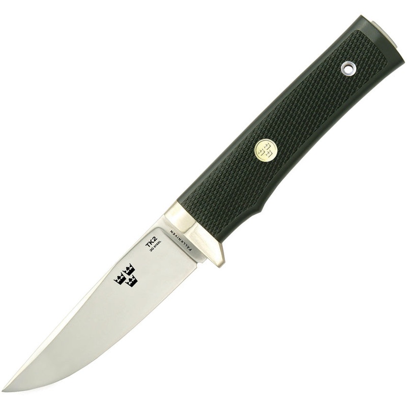 Fallkniven Tre Kronor Black Thermourn 3G Steel Fixed Blade Knife TK2