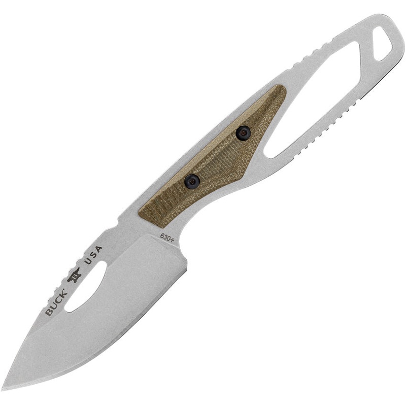 Buck 630 Paklite 2.0 Hide Pro Green Micarta 420HC Fixed Blade Knife 630GRS