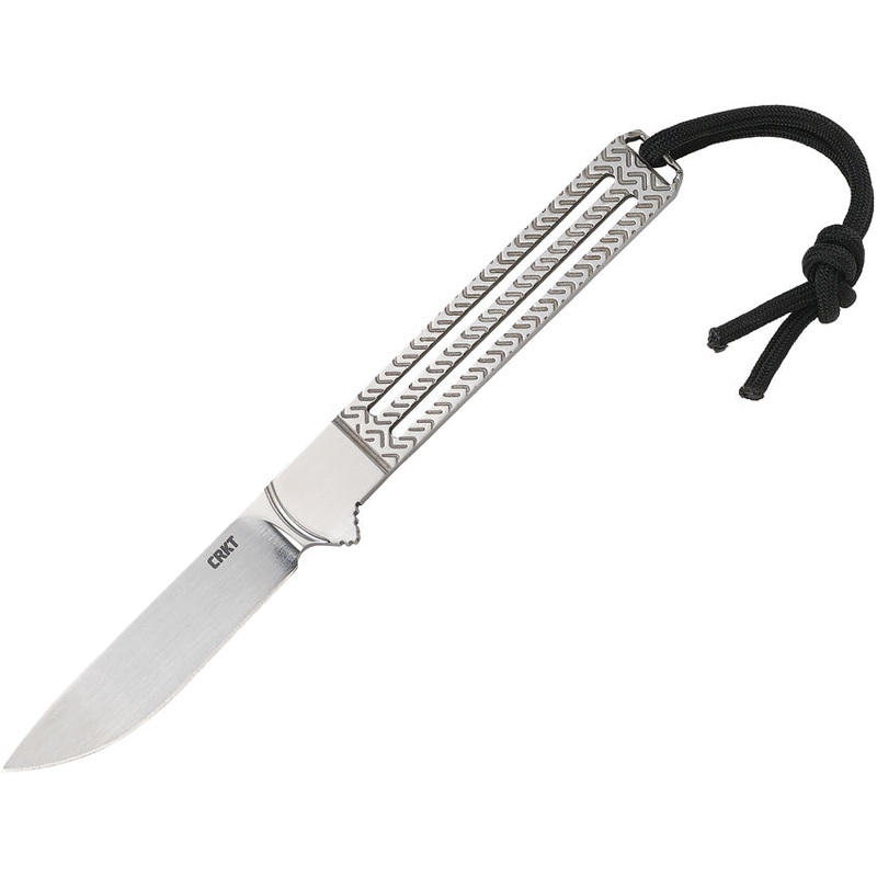 CRKT Testy Carbon Stainless Steel Fixed Blade Knife 7524C
