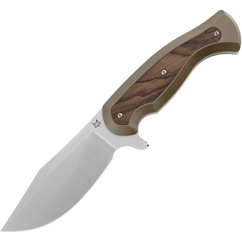 Fox Eastwood Tiger Bronze Titanium Niolox Steel Fixed Blade Knife 106TIZW