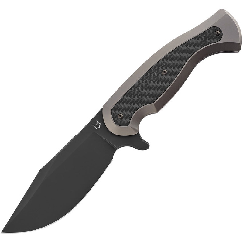 Fox Eastwood Tiger Tan Titanium Niolox Steel Fixed Blade Knife 106TICF