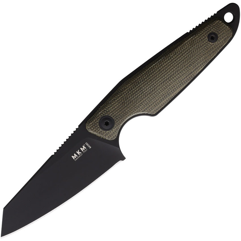MKM-Maniago Knife Makers Makro 2 Green Micarta Fixed Blade Knife MA02GCB