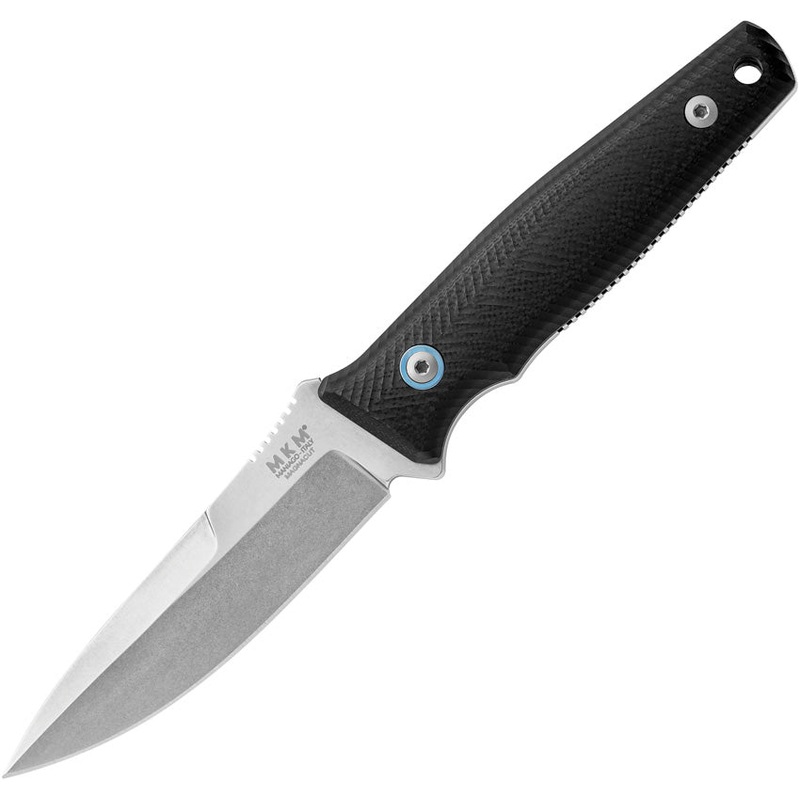 MKM-Maniago Knife Makers TPF Defense Black G10 Fixed Blade Knife TPFDGBK
