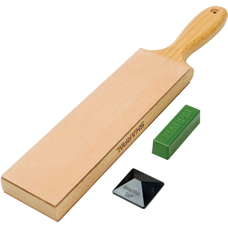 Sharpal Double-Sided Leather Strop 13.25" Knife Sharpening Paddle 205H