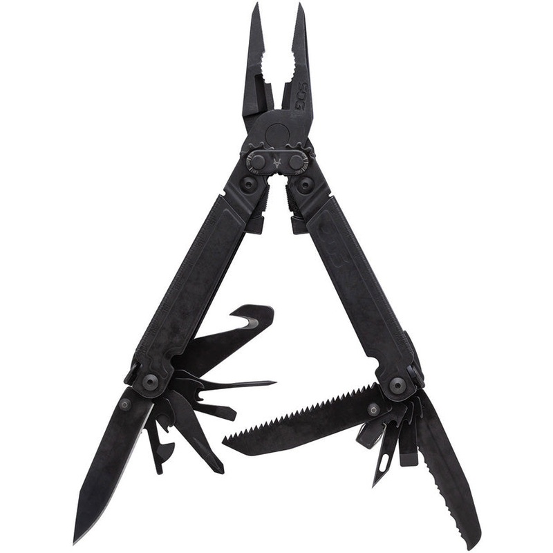 SOG PowerAccess Assist 6.88" Black Stainless Steel Multi Tool PA3002CP