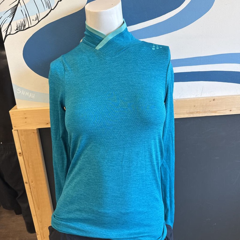 Craft - Women's l/s Fuseskin Base top- MSRP compared $70 : turquoise-women-XS