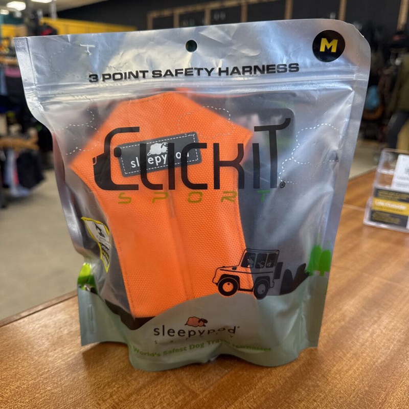 Sleepypod - Clickit Sport Dog Safety Harness- MSRP $150: orange-unisex-MD