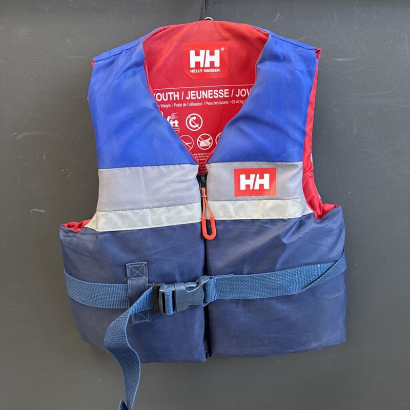 Helly Hansen - Kids PFD jacket - MSRP$80: Blue/Red/Gray-children-Children