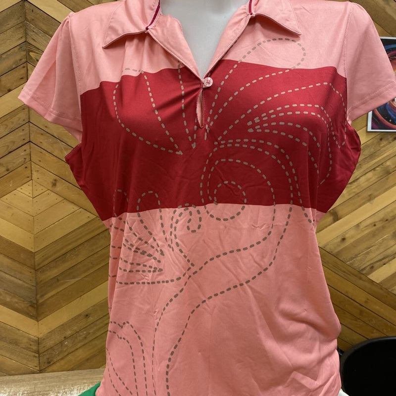 Aur - Women's Active T-Shirt: Pink/Red-women-LG