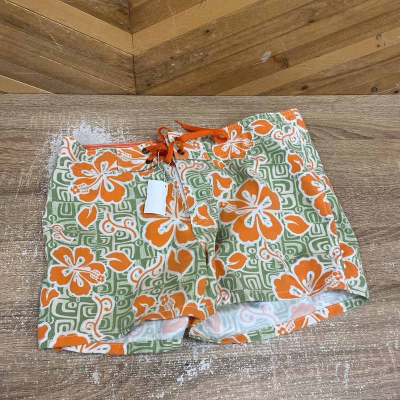 XelHa - Women's Board Shorts : Orange Green -women-LG