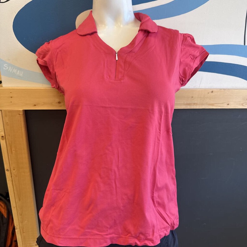 Lole - Women's Pink Collared Polo Shirt: pink-women-MD