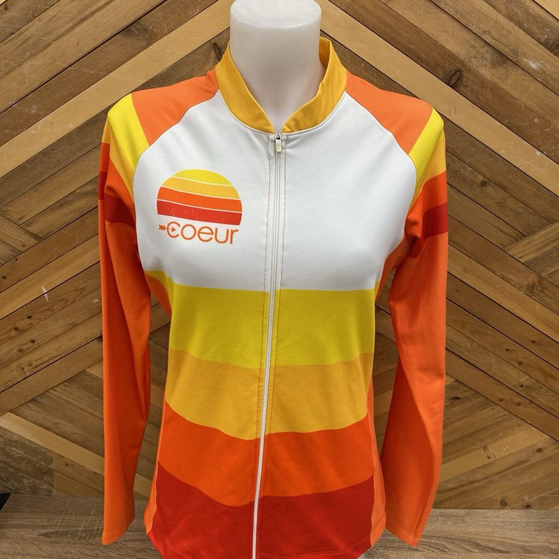 Coeur - Women's Cycling Jacket - MSRP $210: Orange/Red/Yellow-unisex-
