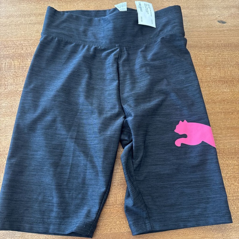 Puma - Kid's Shorts : Black/Pink-children-10/12Y