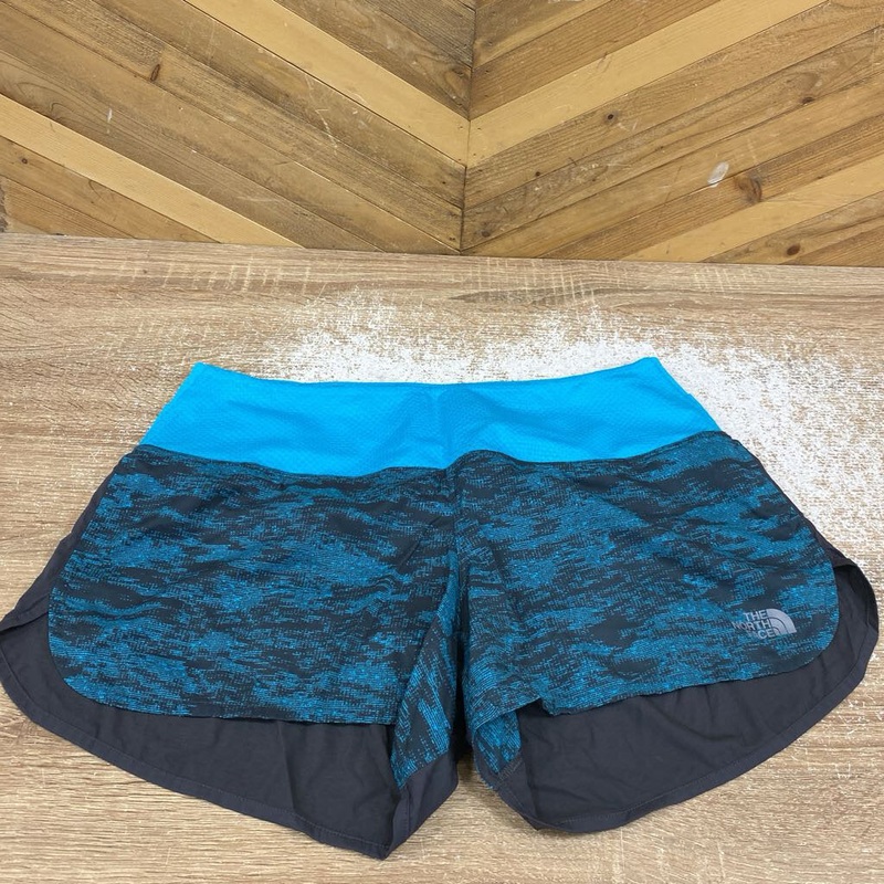 The North Face - Women's Flight Series Lined Running Shorts - MSRP $100: Blue Black-women-MD