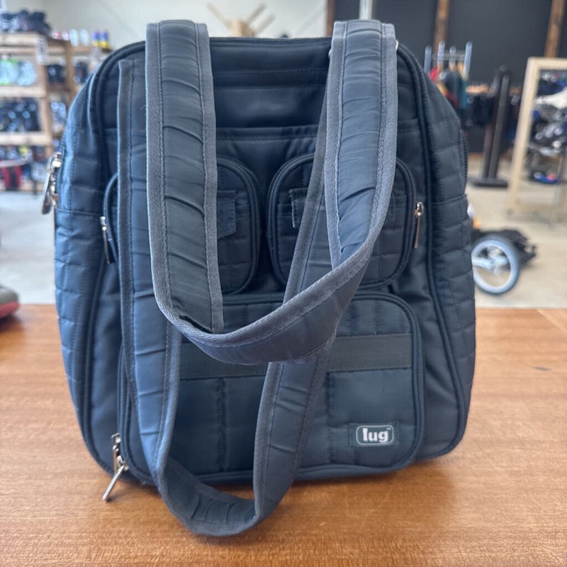 Lug - Quilted Carry All Tote Bag - MSTP $150 : Grey -unisex-SM