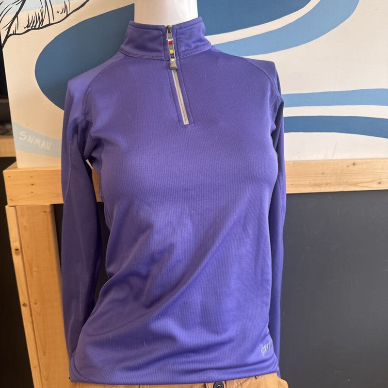 Sherpa - Women's 1/4 zip base top- MSRP $: Purple -women-SM