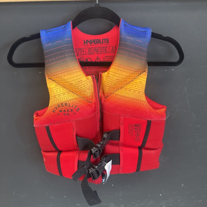 HyperLite - Kid's PFD - MSRP $80: Red/Yellow/Blue-children-Youth (55-88lbs)