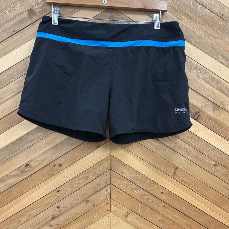 Running Room - Women's Active Shorts : Black / Blue-women-LG