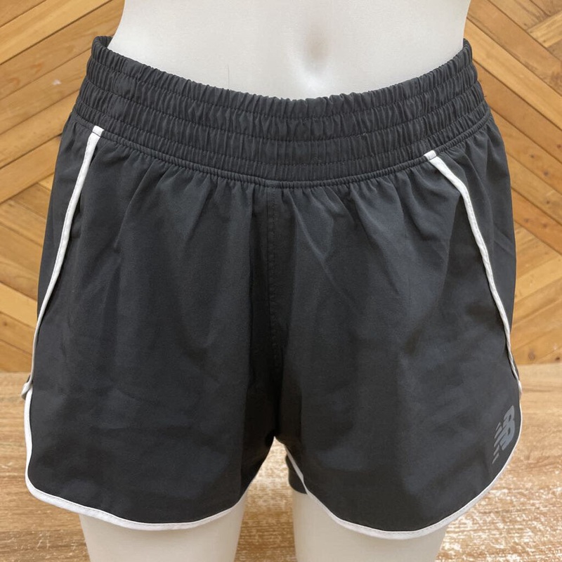 New Balance - Women's Two-Layer Running Shorts - MSRP $55: Black-women-XS