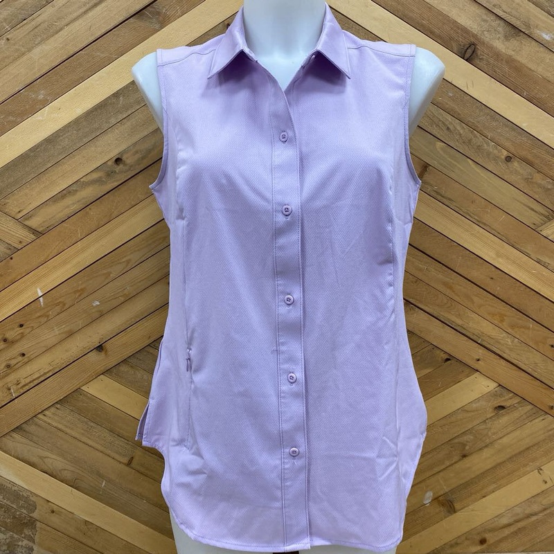 Eddie Bauer - Women's Sleeveless Tech Button-Down Blouse - MSRP comp $65: -women-