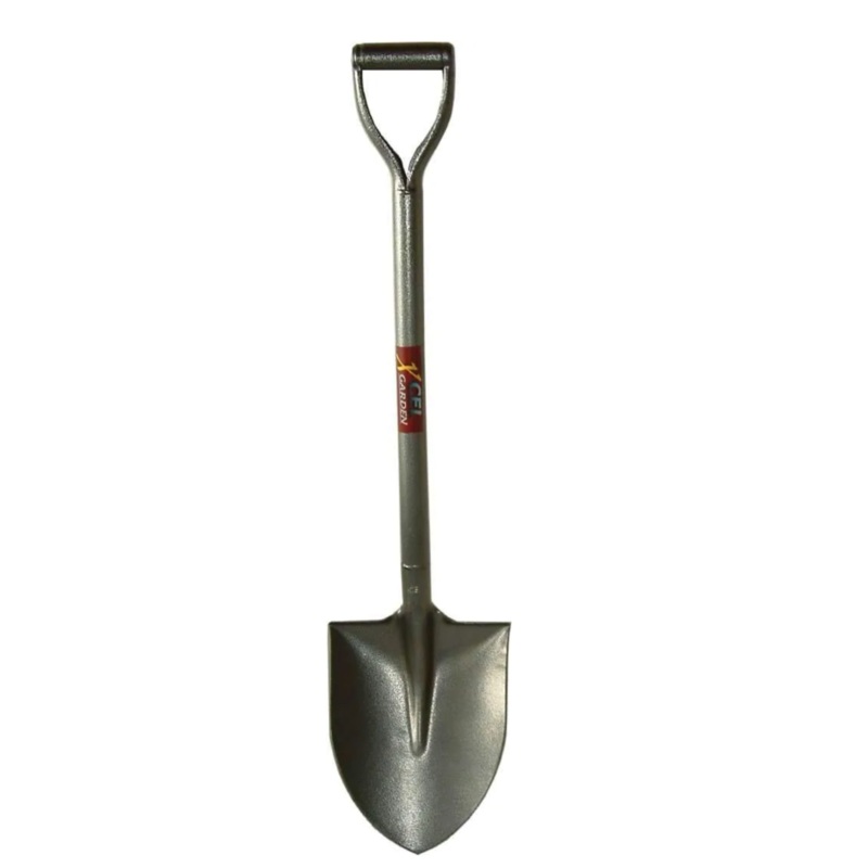 Shovel D Handle Round Mouth - All Steel Grey