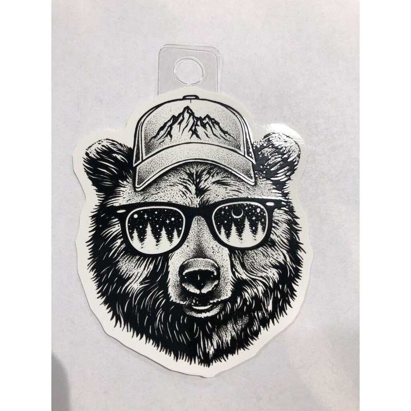 Sticker Art Cool Bear