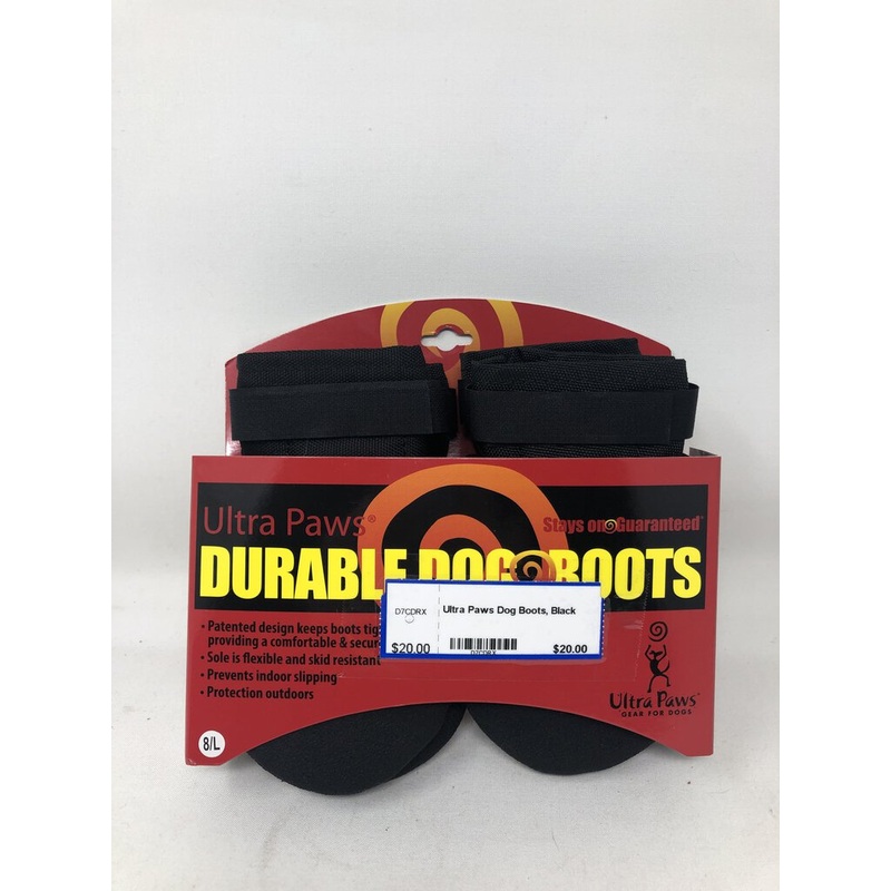 Ultra Paws Dog Boots, Black