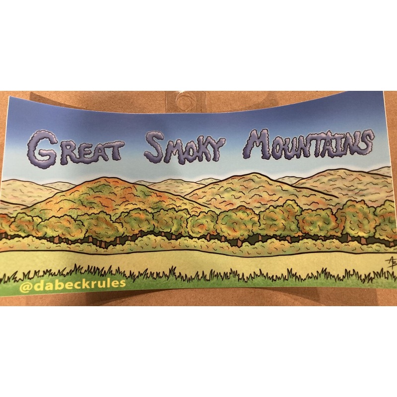 Andrew Beck Designs Great Smokey Mountains Sticker