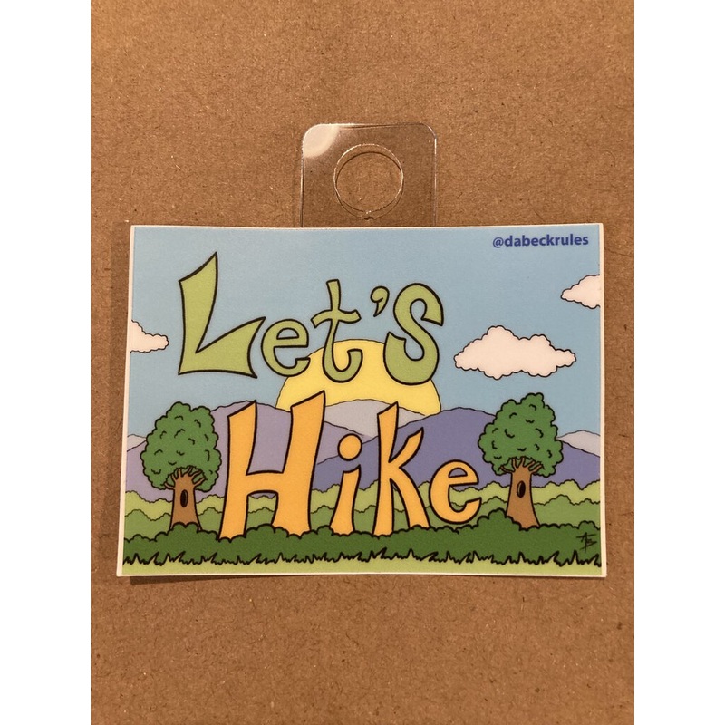 Andrew Beck Designs Let's Hike Sticker