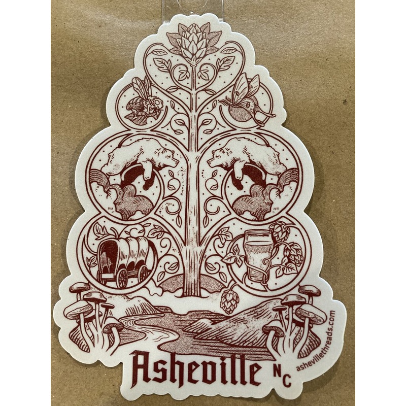 Asheville Threads Tapestry Sticker