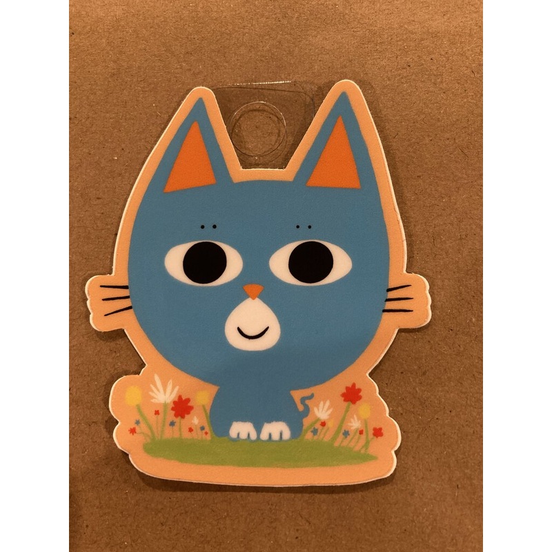 Blue Cat Sticker