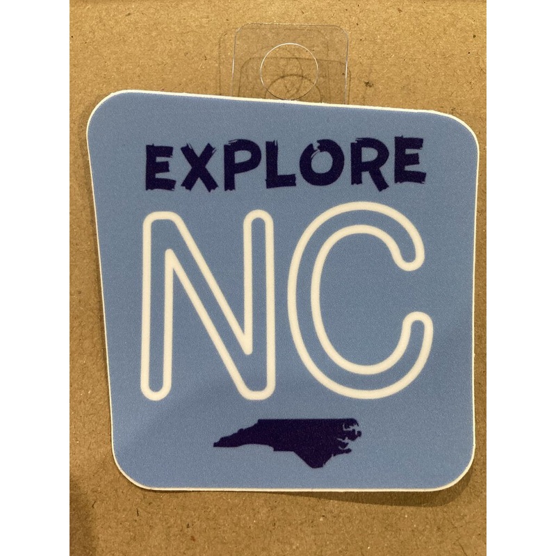 Explore NC Sticker, Blue