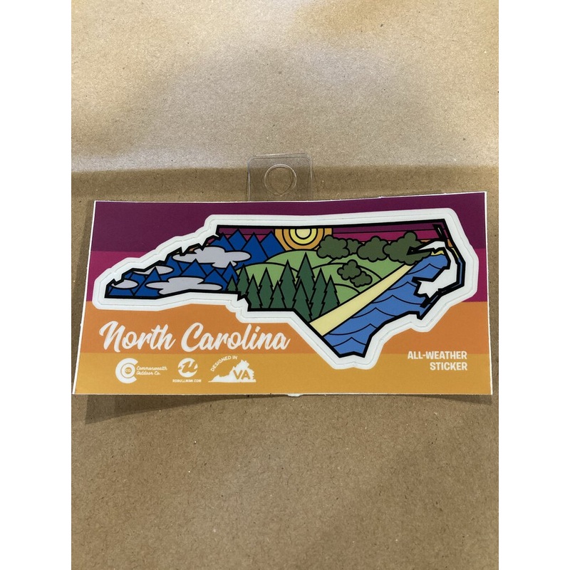 North Carolina State Sticker, Mountains to Sea